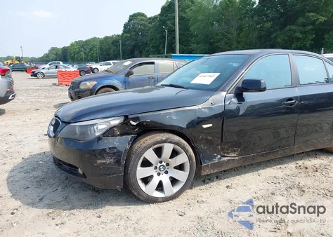 2005 BMW 545I из США, поврежденный, VIN WBANB335X5B089142